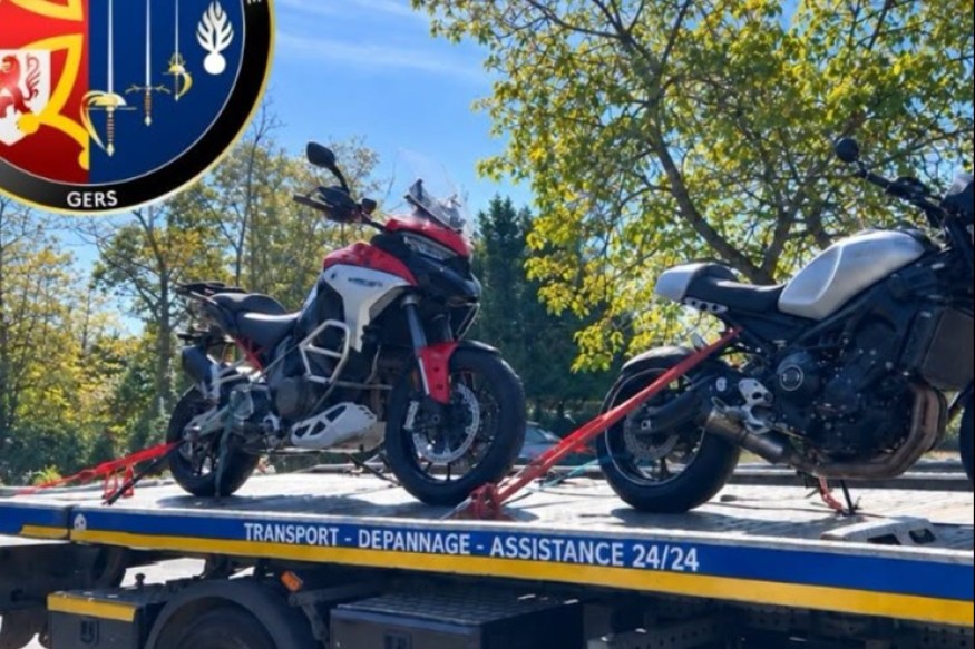 Gers : jusqu’à 165 km/h sur une route limitée à 80, trois motards voient leur permis retenu et leur moto placée en fourrière